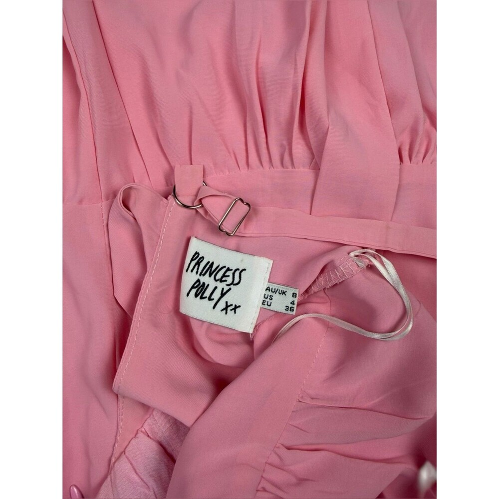 Princess Polly Pink Babydoll Mini Dress Size 4 - Picture 3 of 6